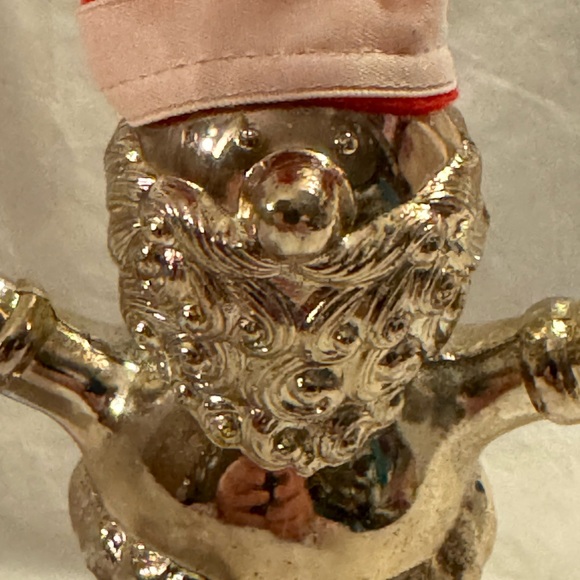 VINTAGE SANTA CANDLE HOLDER METAL JAPAN - Picture 2 of 8